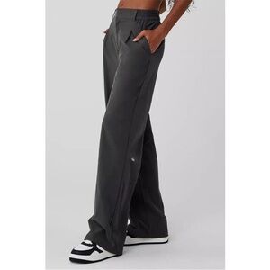 ALO Yoga Gray Wide Leg Pants with Elastic Waistband